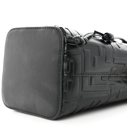 Fendi Vitello Liberty F is Fendi FF 1974 Embossed Mini Mon Tresor Bucket Bag Black 11 of 16