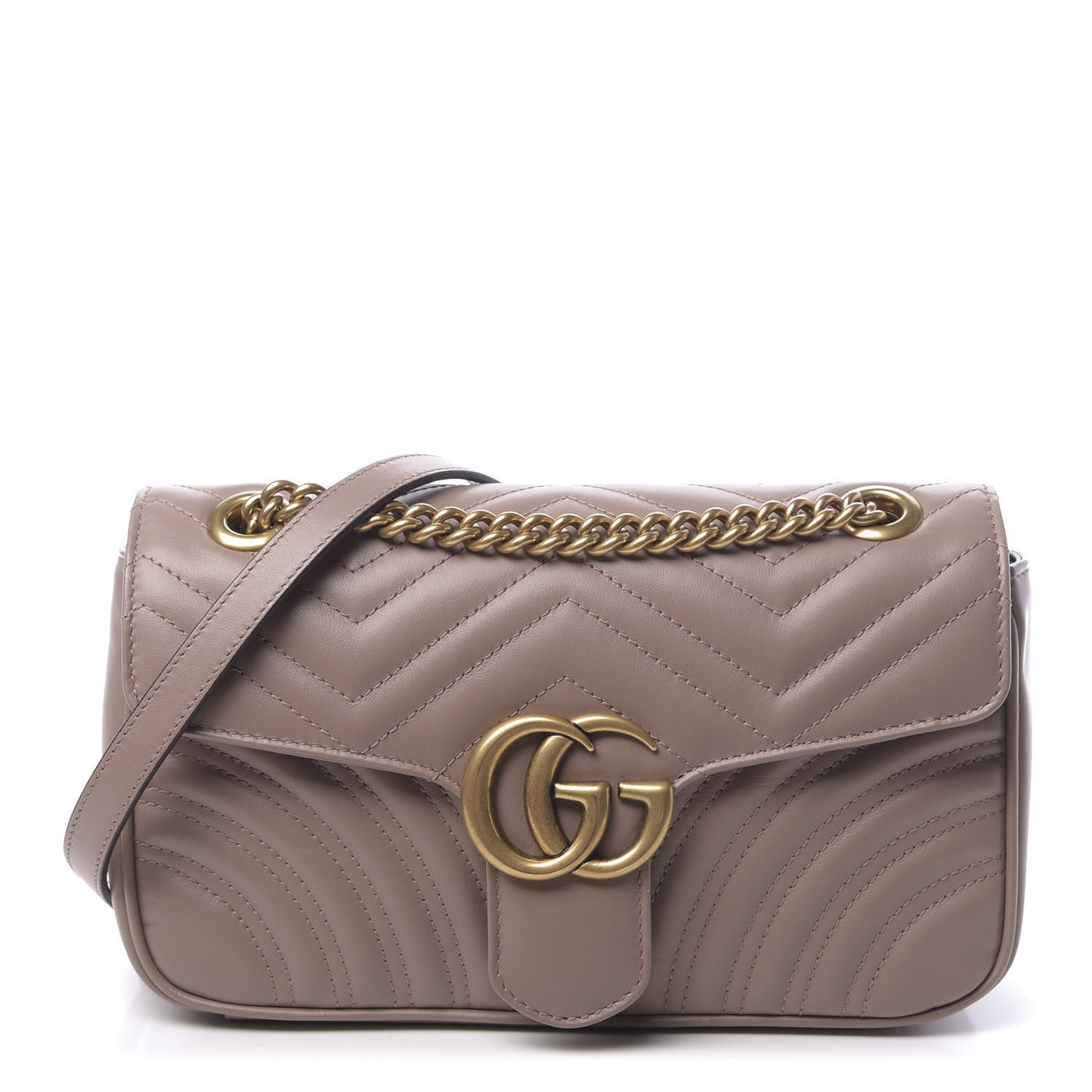 Calfskin Matelasse Small GG Marmont Shoulder Bag Porcelain Rose
