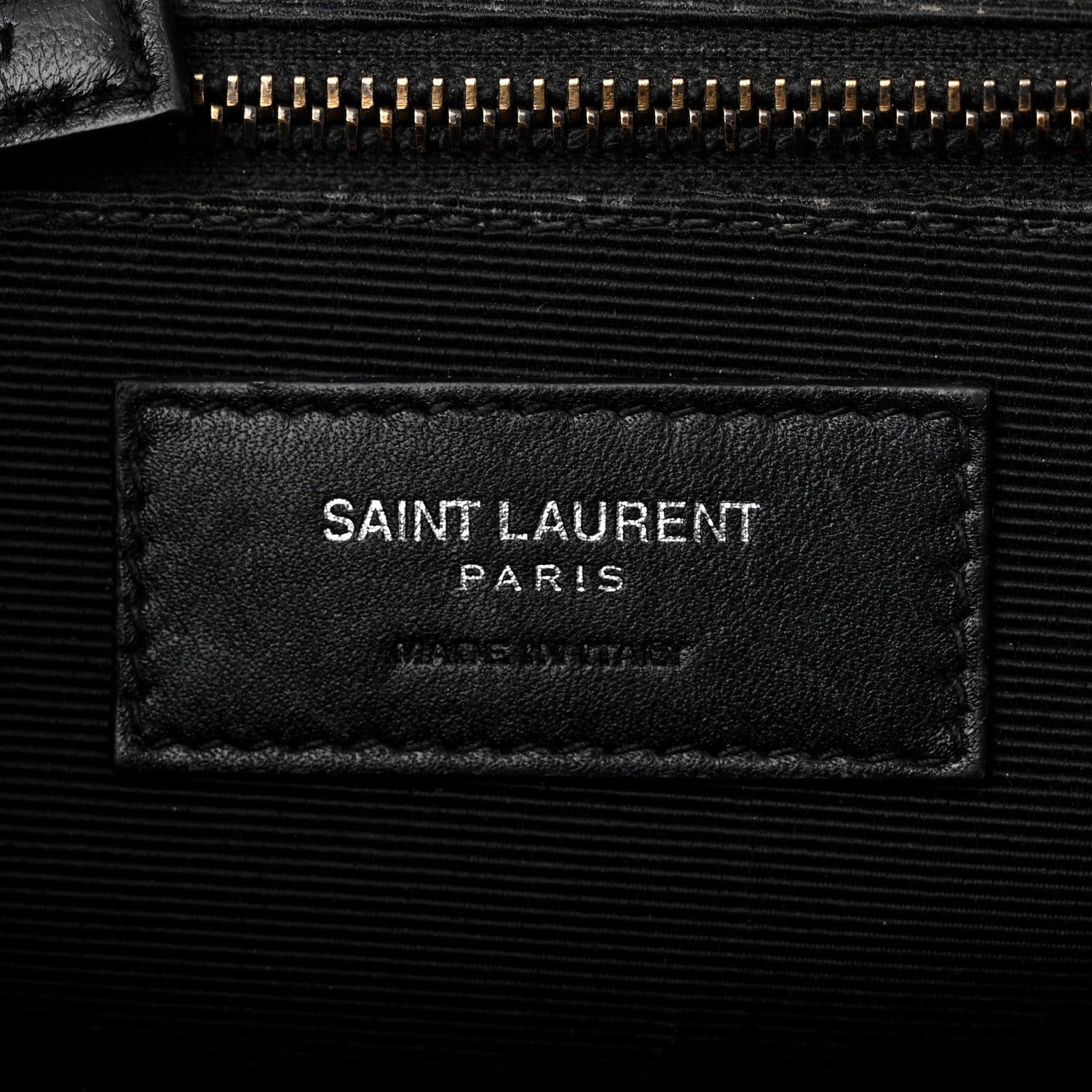 Saint Laurent Grain De Poudre Textured Mixed Matelasse Large Triquilt Monogram Monochrome Satchel Black 6 of 12
