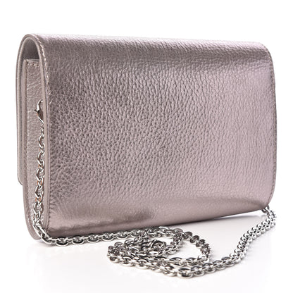 Louis Vuitton Metallic Grained Calfskin Louise Clutch GM NM 3 of 9