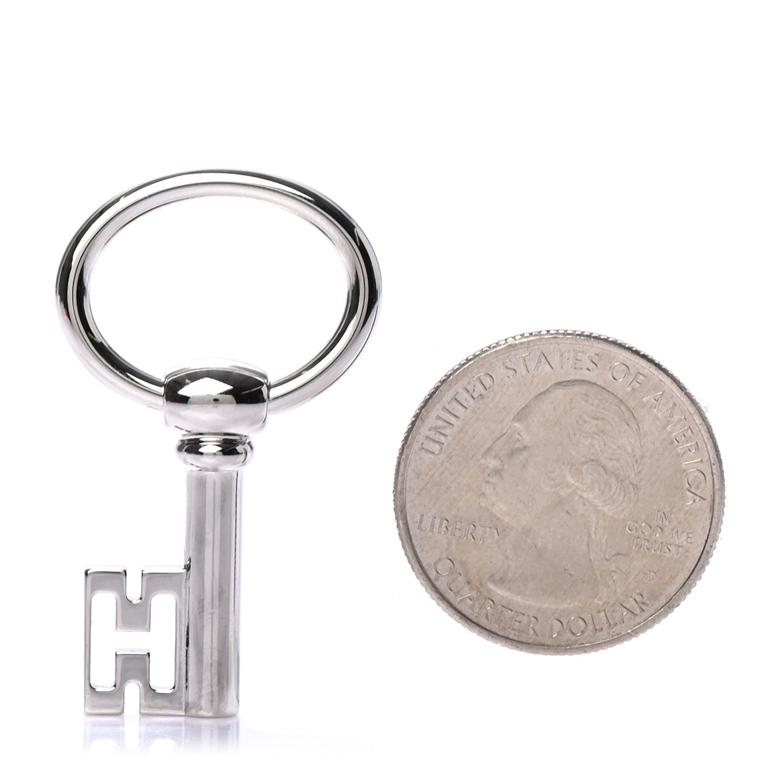 Hermes Palladium Key Ring 2 of 3