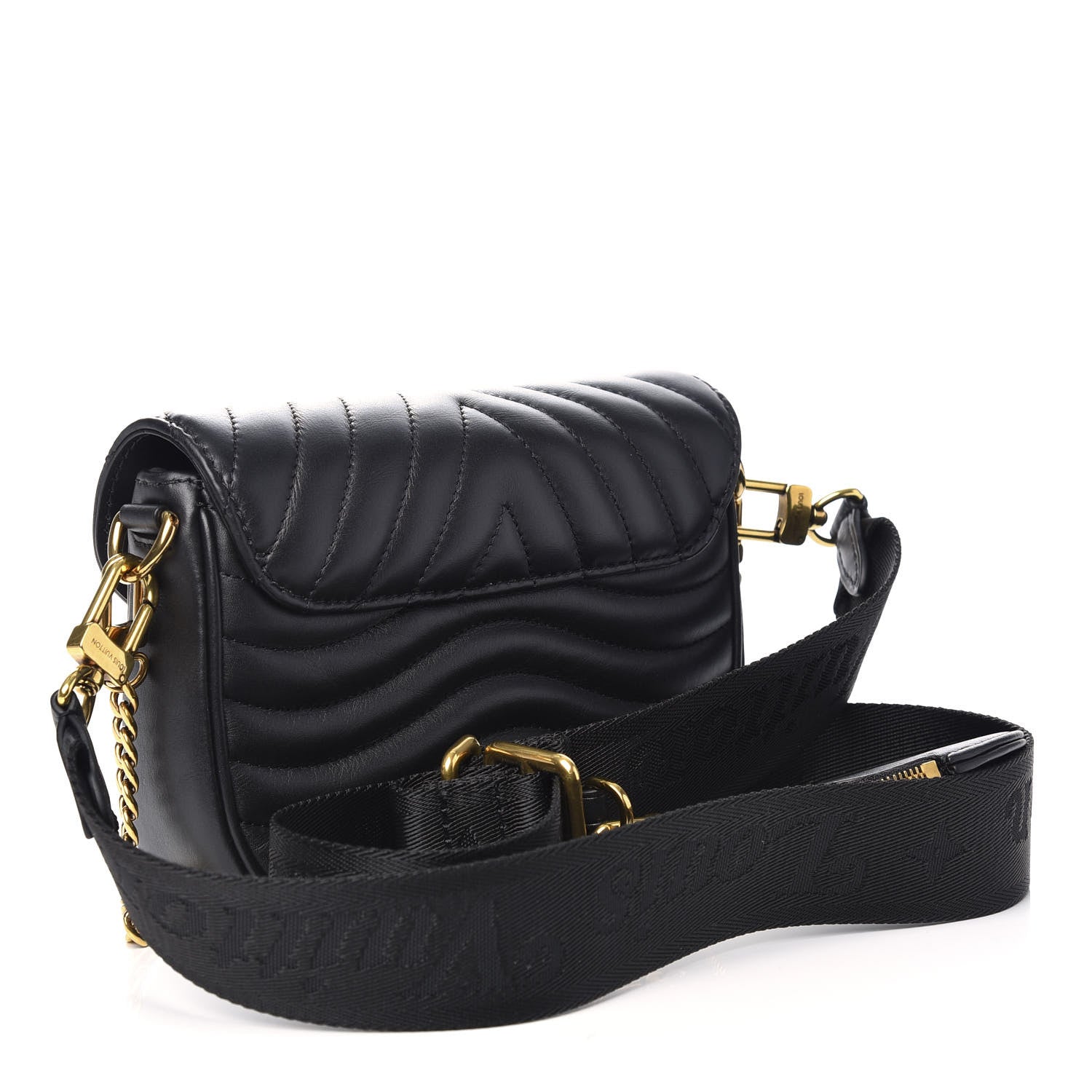 Louis Vuitton Calfskin New Wave Multi Pochette Black 4 of 16