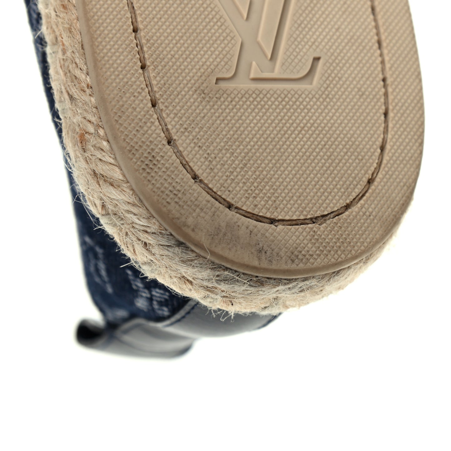 Monogram Denim Waterfall Espadrille 40 Marine