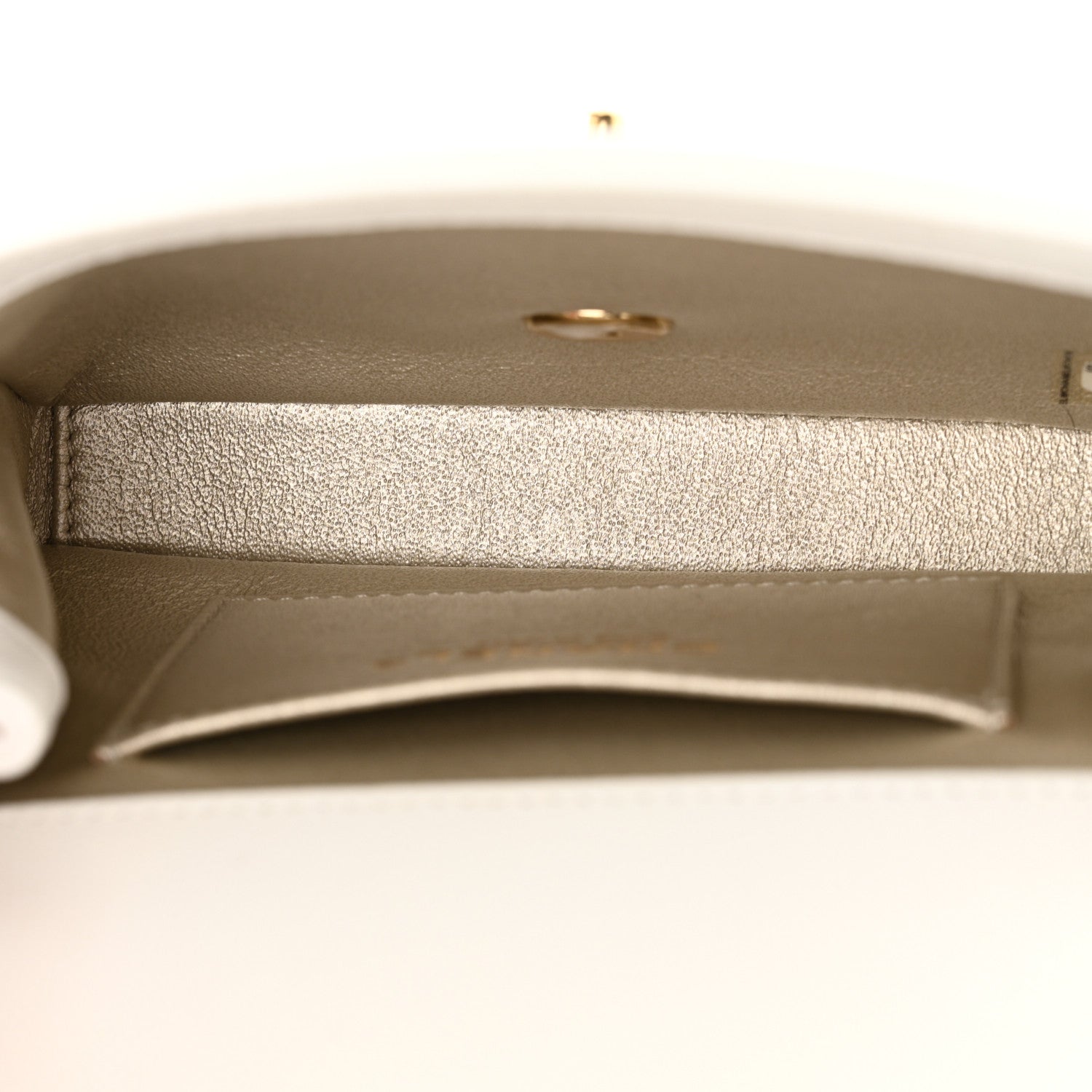 Chanel Grained Calfskin Embroidered Captain Gold Belt Bag White 5 of 14