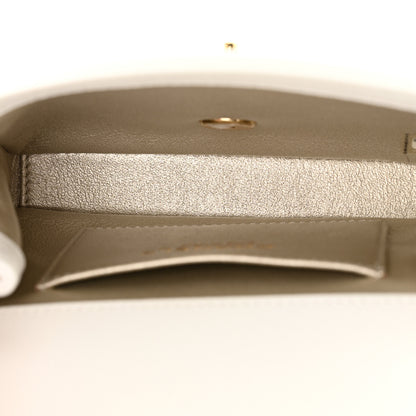 Chanel Grained Calfskin Embroidered Captain Gold Belt Bag White 5 of 14