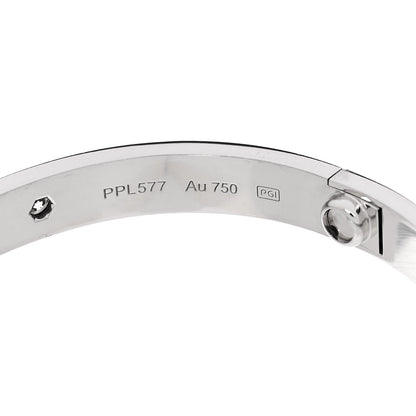 Cartier 18K White Gold 4 Diamond Love Bracelet 17 7 of 9