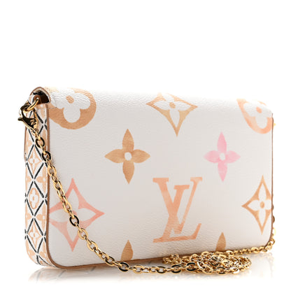 Louis Vuitton Monogram Giant By The Pool 2.0 Felicie Pochette Chain Wallet Beige 4 of 11