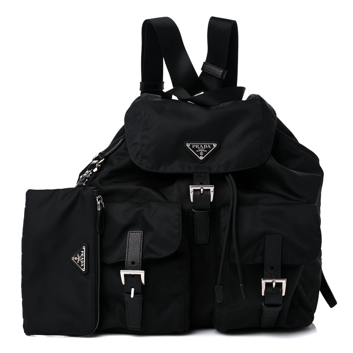 Prada Re-Nylon Saffiano Medium Backpack Black 1 of 10