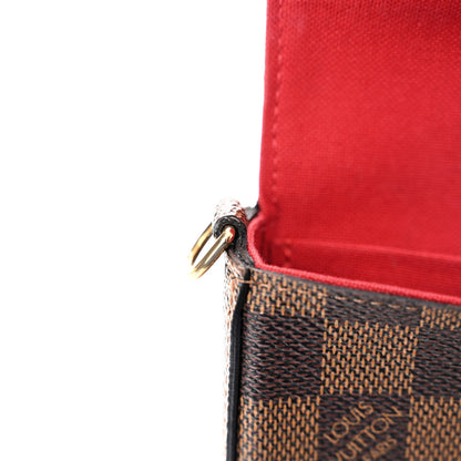 Louis Vuitton Damier Ebene Pochette Felicie Chain Wallet 12 of 14