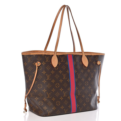 Louis Vuitton Monogram My LV Heritage Neverfull MM Fuchsia Blue de France 3 of 15