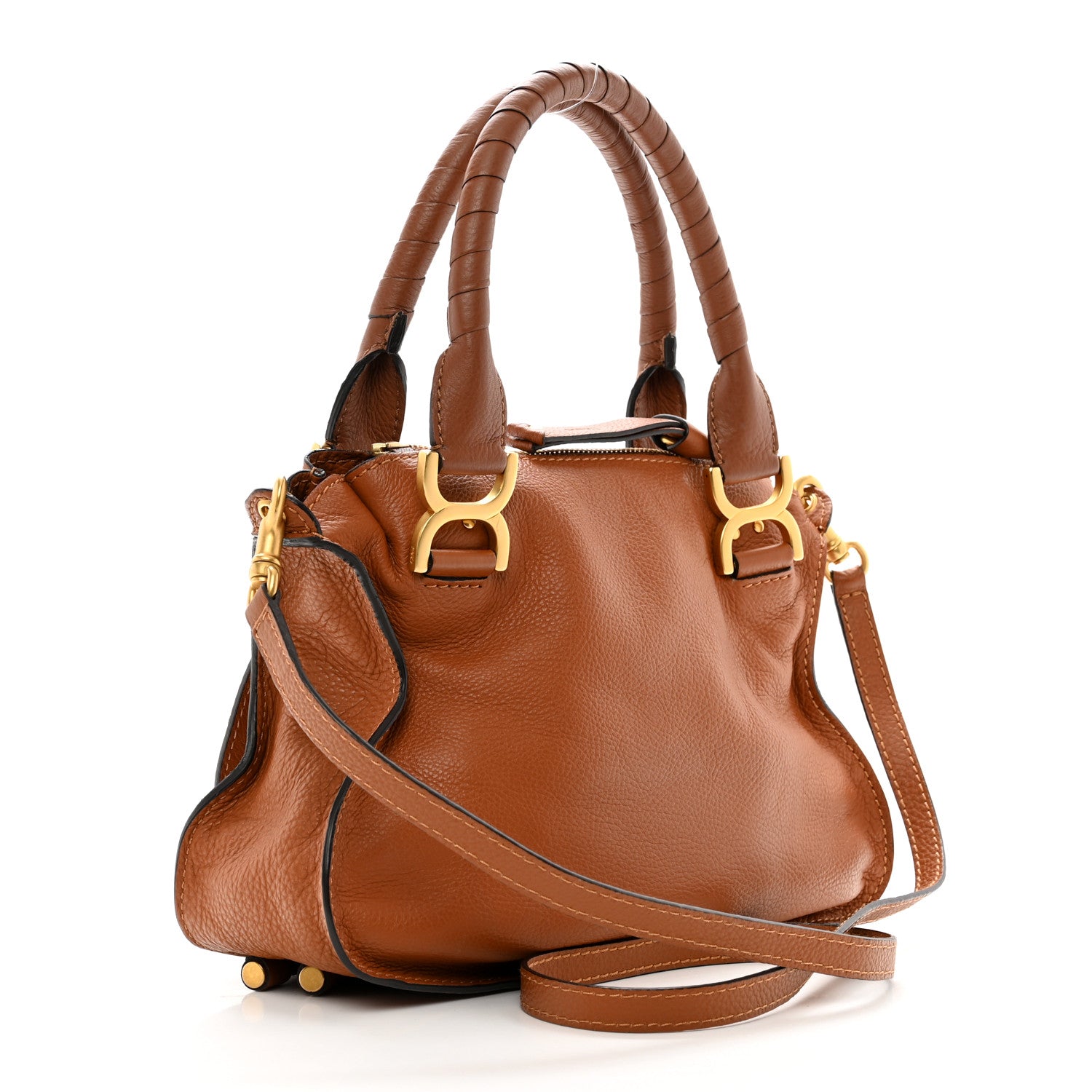 Chloe Calfskin Small Marcie Satchel Tan 3 of 10