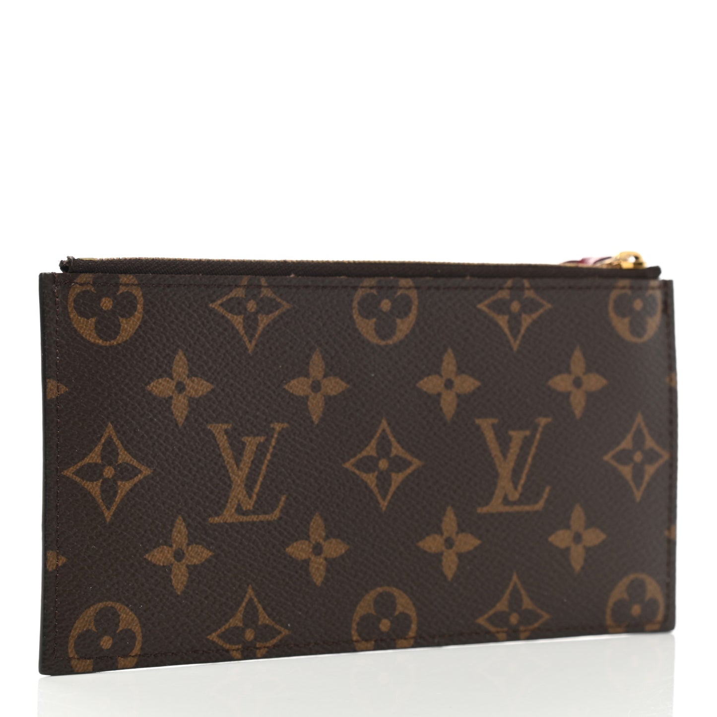 Monogram Felicie Chain Wallet Zippered Insert Fuchsia