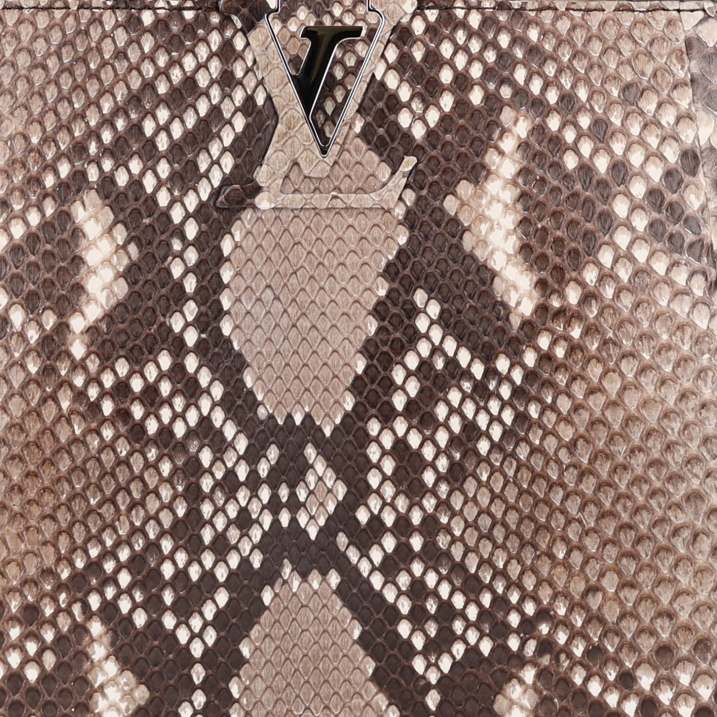 Snakeskin Capucines PM Naturel