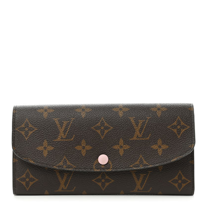 Louis Vuitton Monogram Emilie Wallet Rose Ballerine 1 of 10