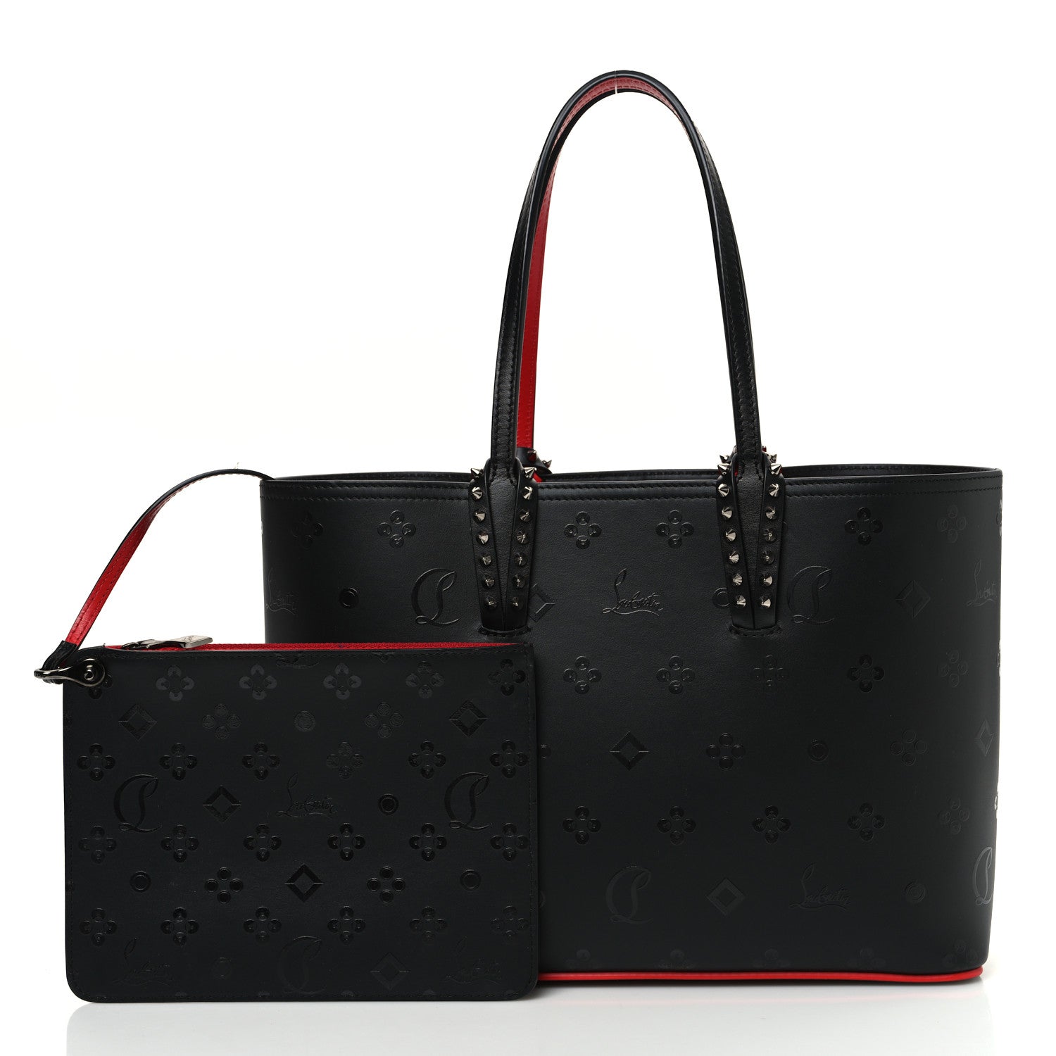 Christian Louboutin Calfskin Loubinthesky East West Cabata Tote Black 2 of 13
