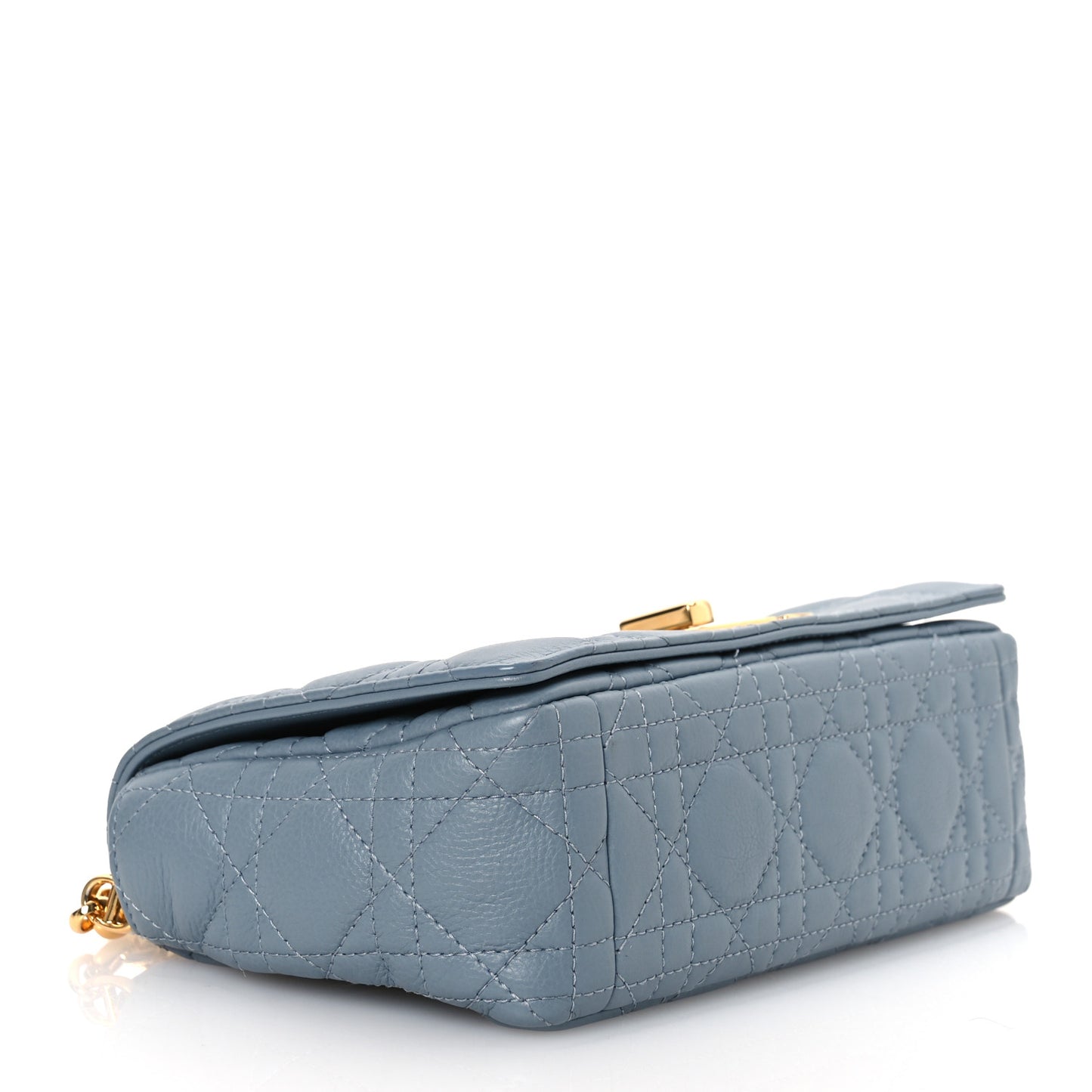 Calfskin Cannage Small Caro Bag Cloud Blue