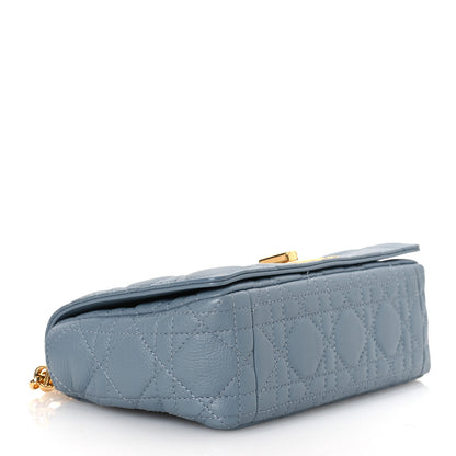 Christian Dior Calfskin Cannage Small Caro Bag Cloud Blue 3 of 15