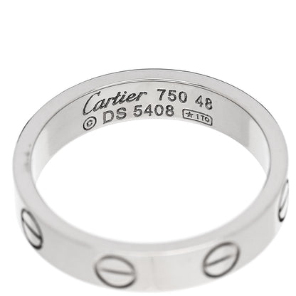 Cartier 18K White Gold 3.5mm LOVE Wedding Band Ring 48 4.5 4 of 4