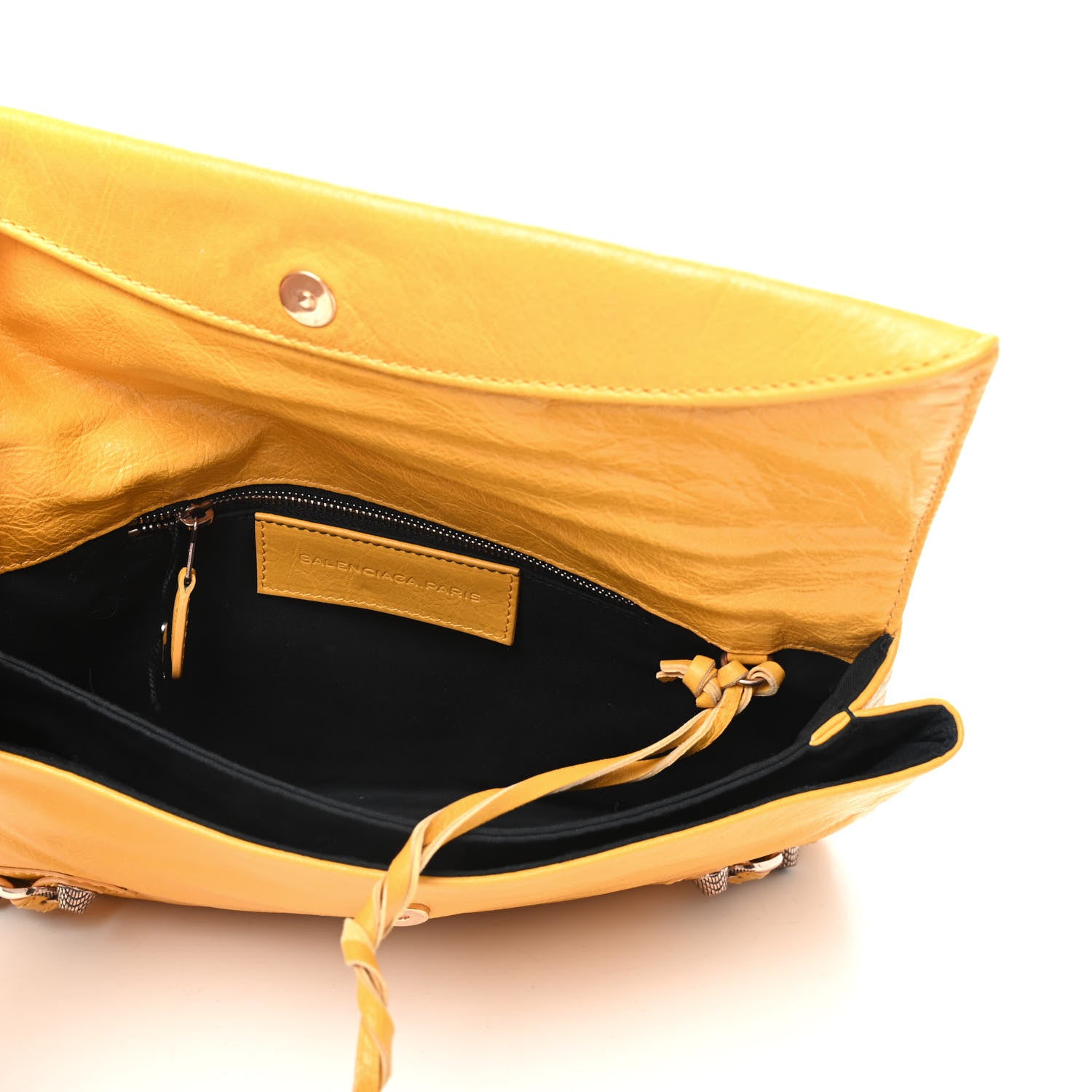 Balenciaga Agneau Giant 12 Rose Gold Hardware Envelope Clutch Mangue 5 of 6