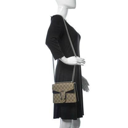 Gucci GG Supreme Monogram Mini Dionysus Shoulder Bag Black 2 of 13