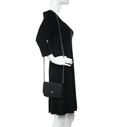 Chanel Caviar Quilted Wallet on Chain WOC Black 2 of 11