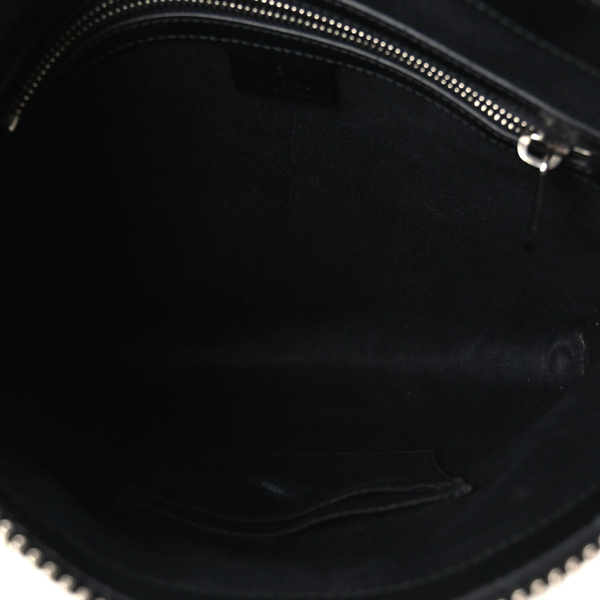 GG Supreme Monogram Appia Calfskin Web Flat Messenger Bag Black Grey