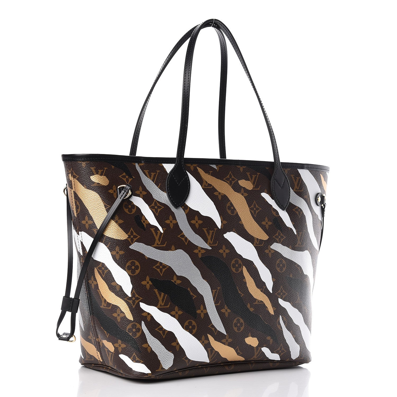 Louis Vuitton X LOL Monogram Neverfull MM Gold Silver 4 of 12