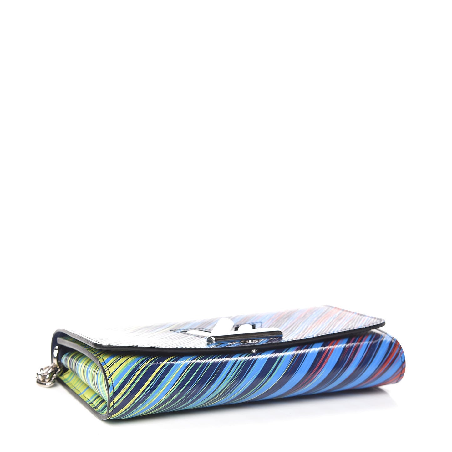 Epi Tropical Printed Twist Chain Wallet Vert Rouge