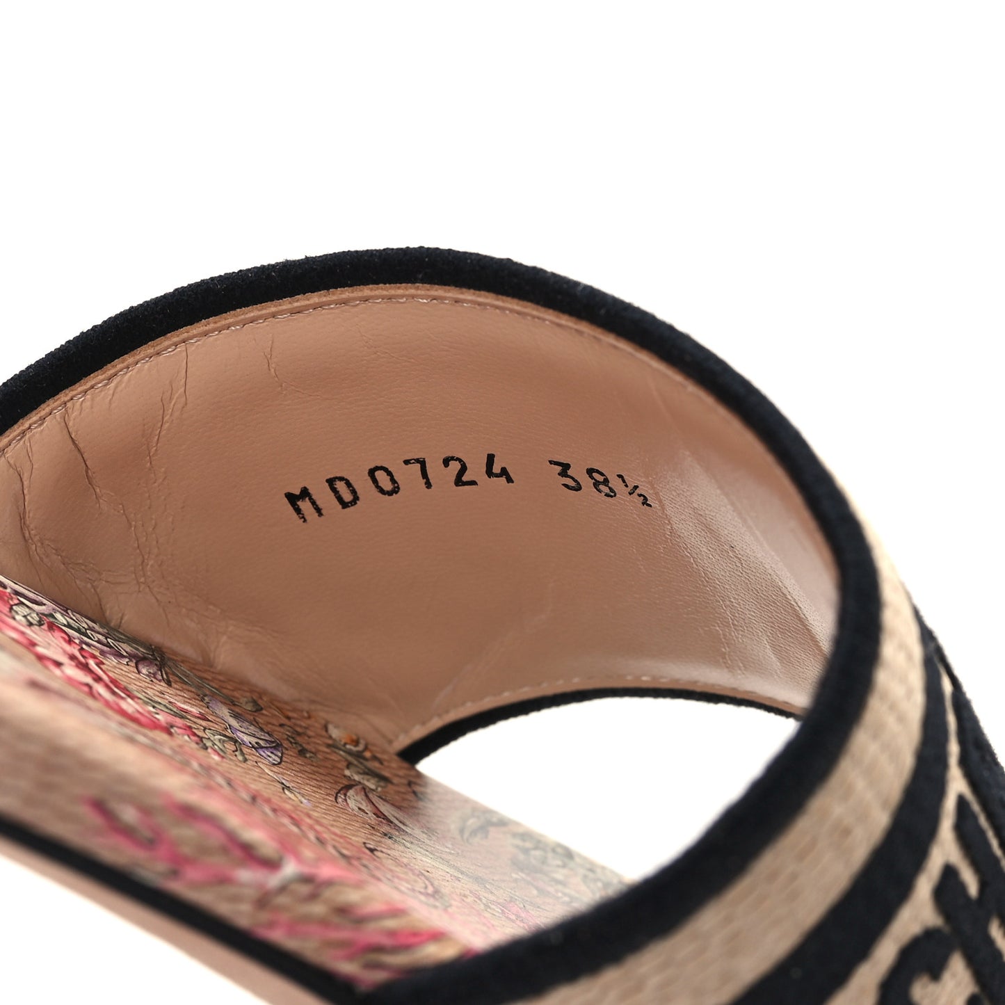 Straw Embroidered Cabinet de la Mer Dway Mules Slide Sandals 38.5 Multicolor
