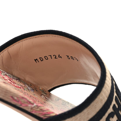 Christian Dior Straw Embroidered Cabinet de la Mer Dway Mules Slide Sandals 38.5 Multicolor 8 of 9