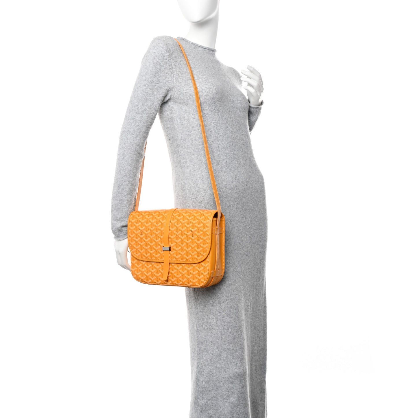 Goyardine Belvedere II MM Messenger Bag Yellow