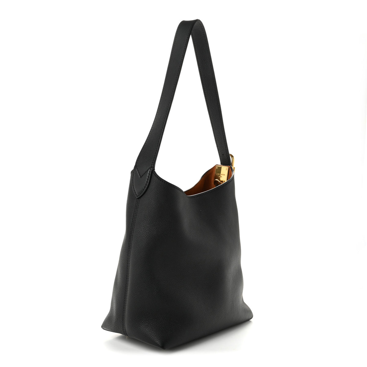 Louis Vuitton Grained Calfskin Low Key Hobo PM Black 4 of 11