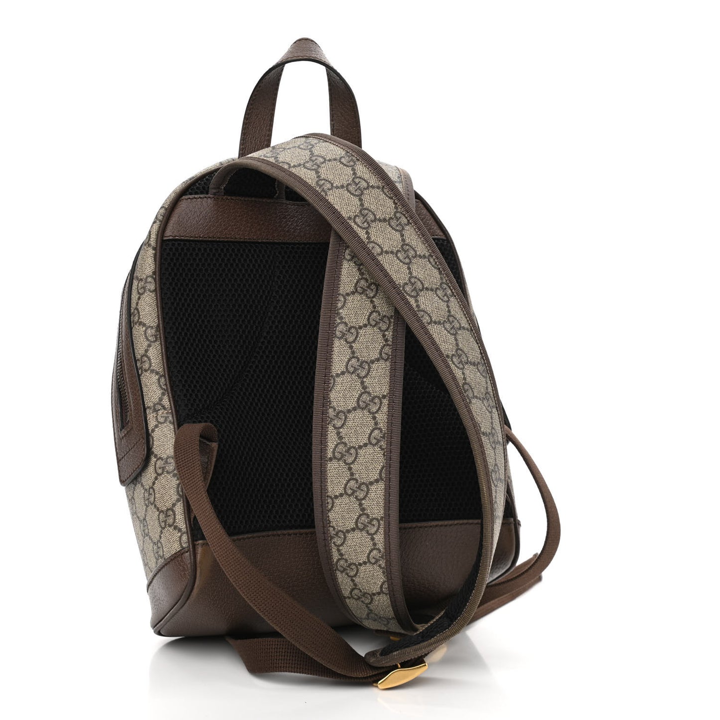 GG Supreme Monogram Calfskin Web Small Ophidia Day Backpack Beige Ebony New Acero