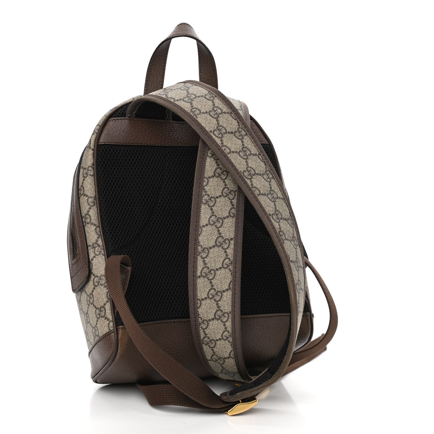 Gucci GG Supreme Monogram Calfskin Web Small Ophidia Day Backpack Beige Ebony New Acero 3 of 10