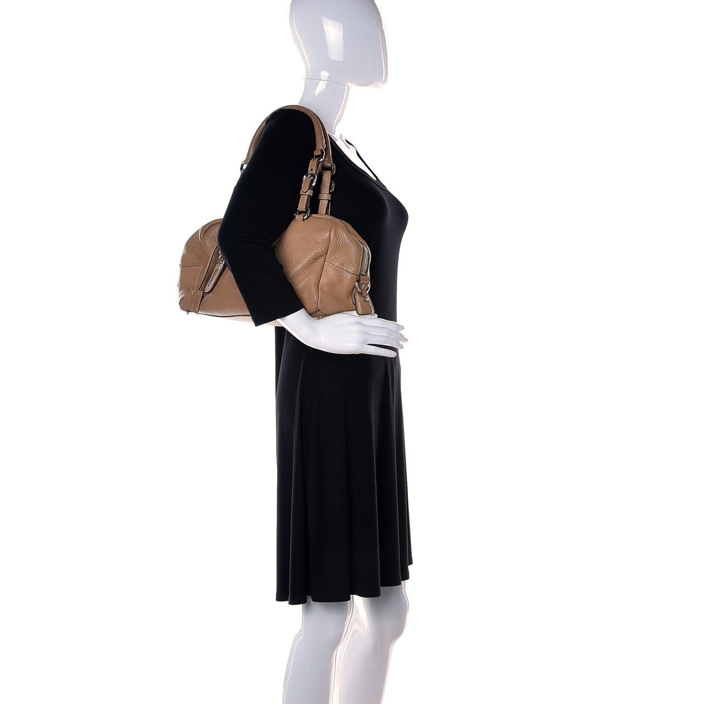 Vitello Daino Embossed Logo Bowler Sughero