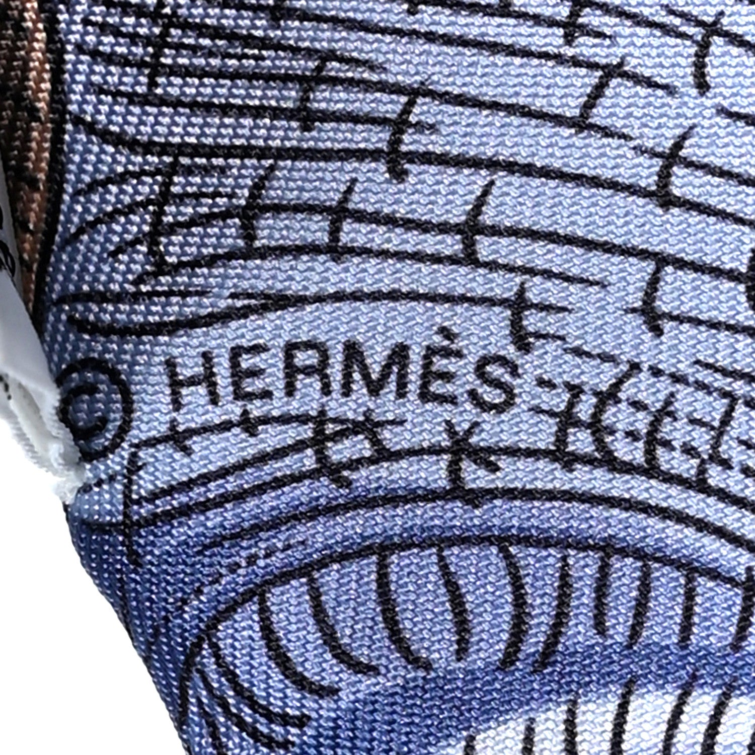 Hermes Silk Tree Of Song Twilly Creme Mauve Ocre 4 of 4