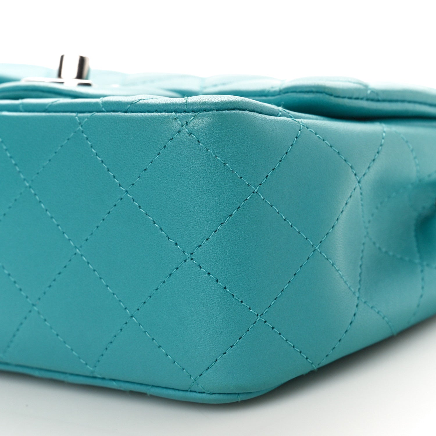Chanel Lambskin Quilted Mini Square Flap Blue 10 of 10