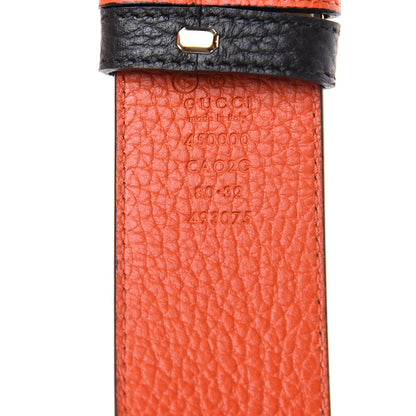 Gucci Calfskin 1973 Reversible Belt 80 32 Black Orange 6 of 6