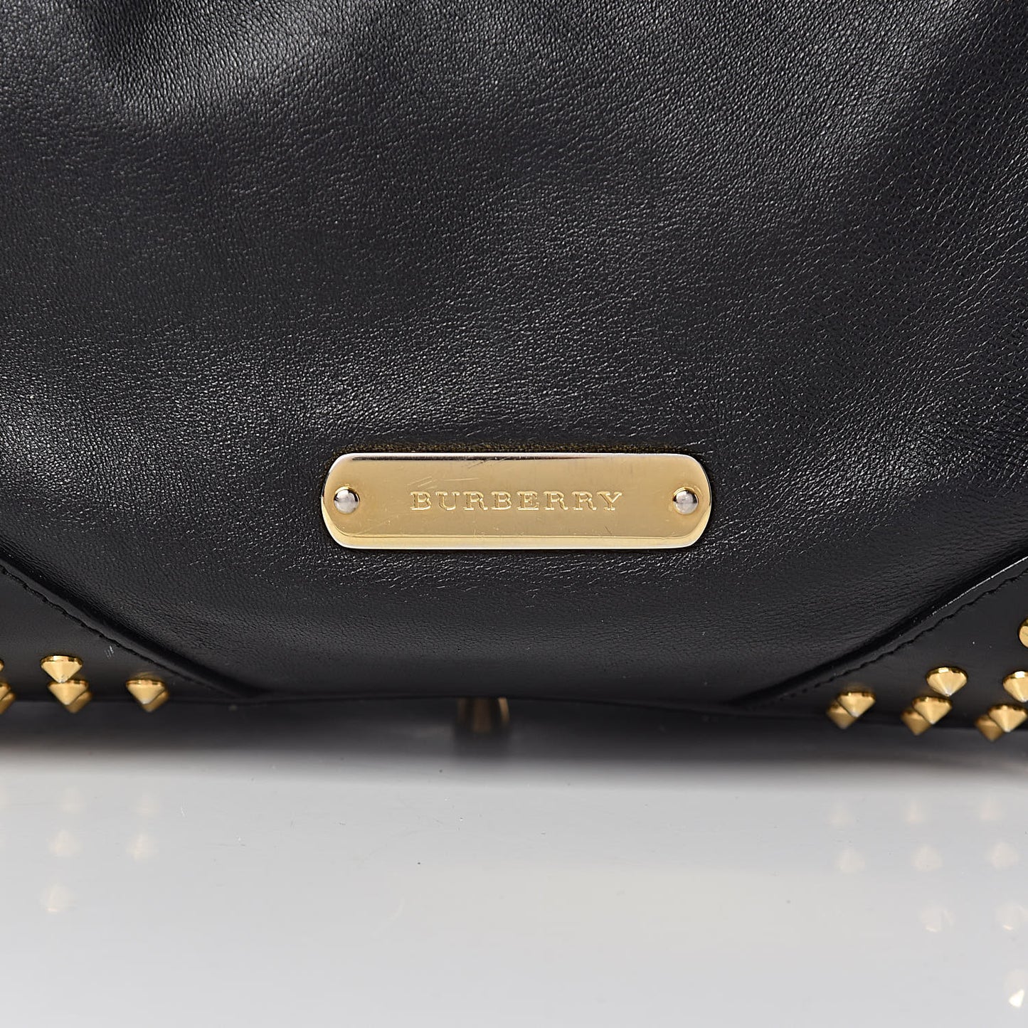 Lambskin Bridle Studs Small Canterbury Tote Black