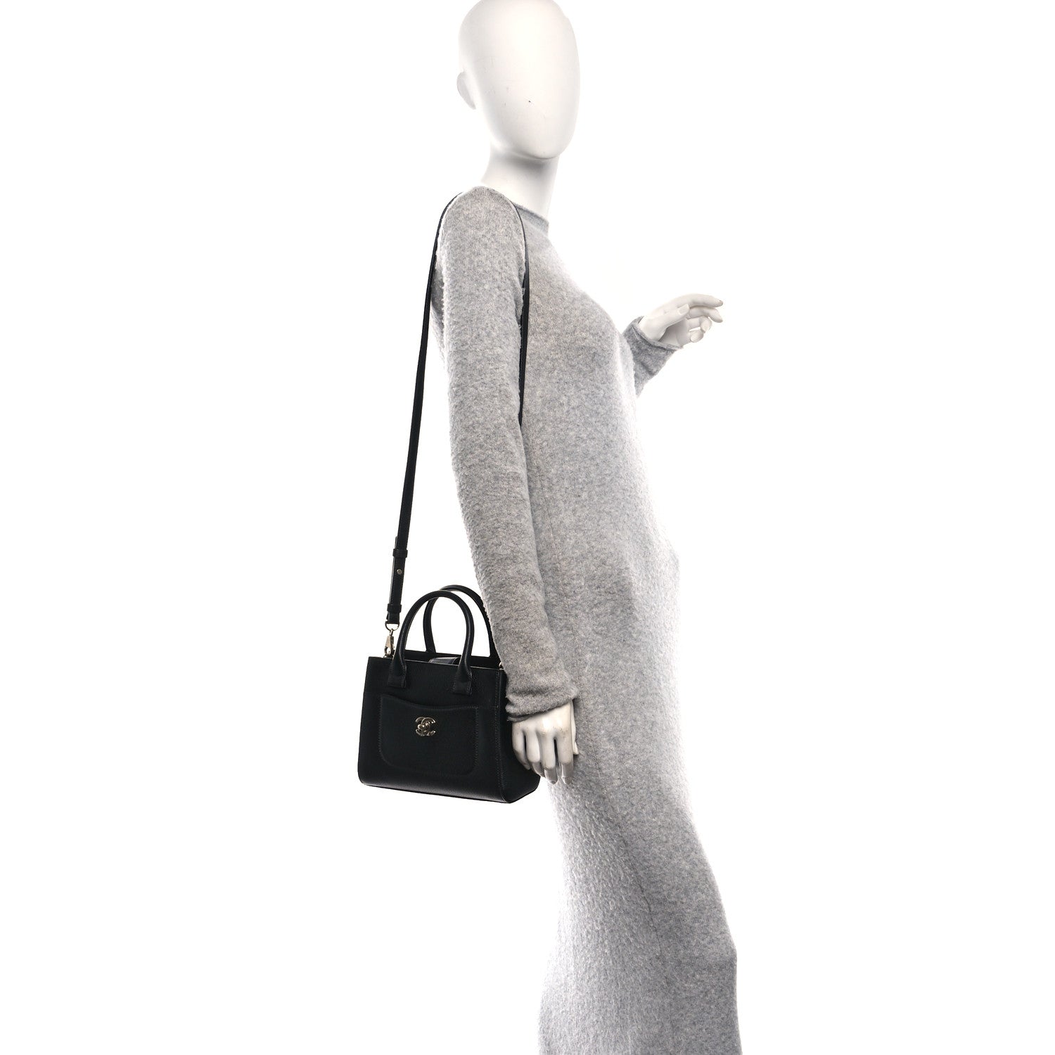 Chanel Grained Calfskin Mini Neo Executive Shopper Tote Black 2 of 10