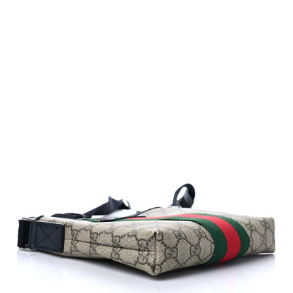 Gucci GG Supreme Monogram Web Messenger Bag Black 3 of 6