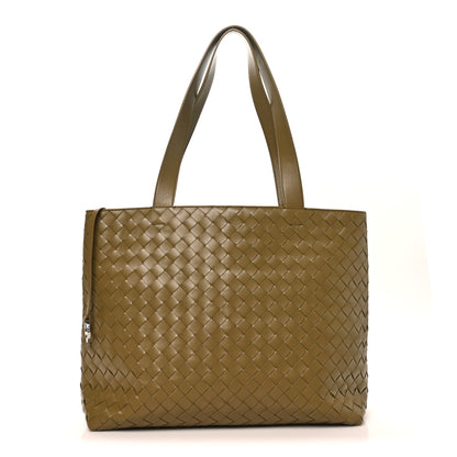 Bottega Veneta Calfskin Intrecciato Small Zipped Tote Cypress 1 of 9
