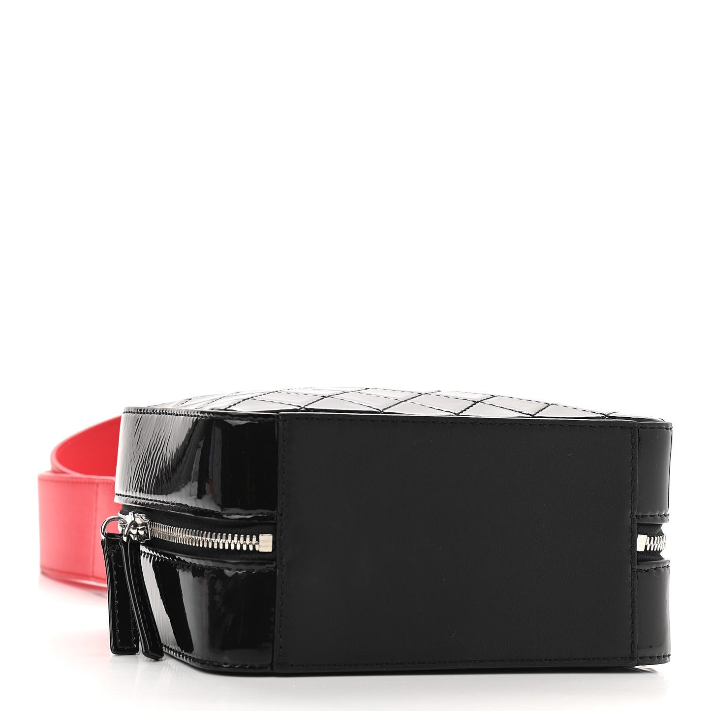 Patent Quilted Travel Kit Vanity Case Black