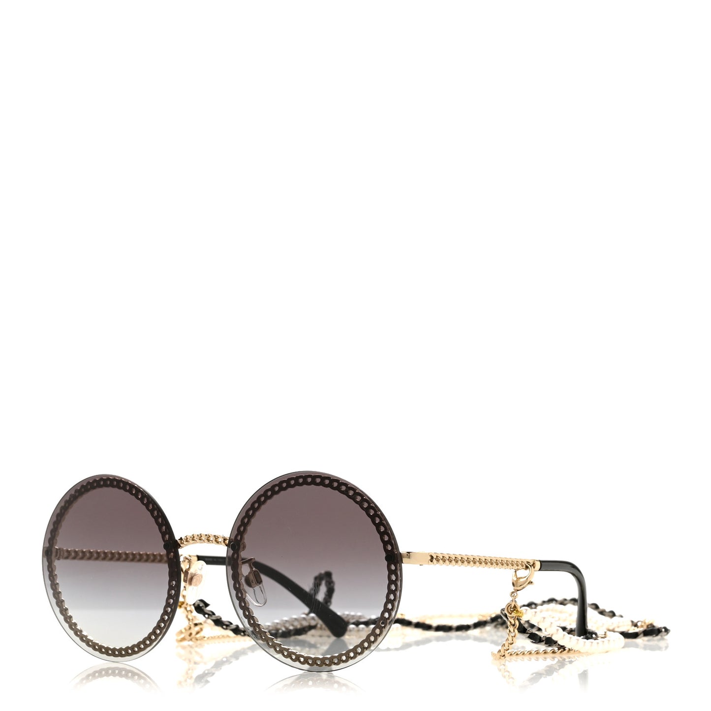 Round Chain Sunglasses 4245 Gold