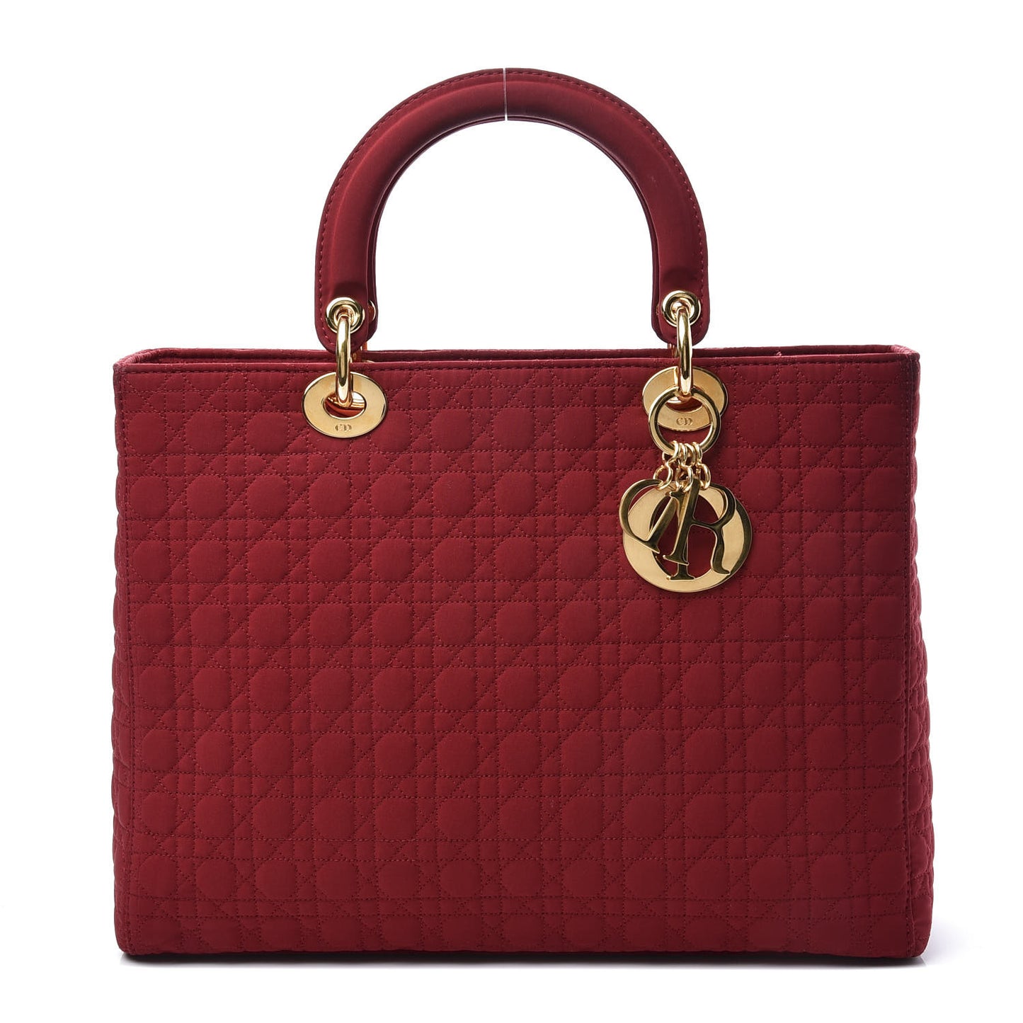 Nylon Cannage Large Lady Dior Red