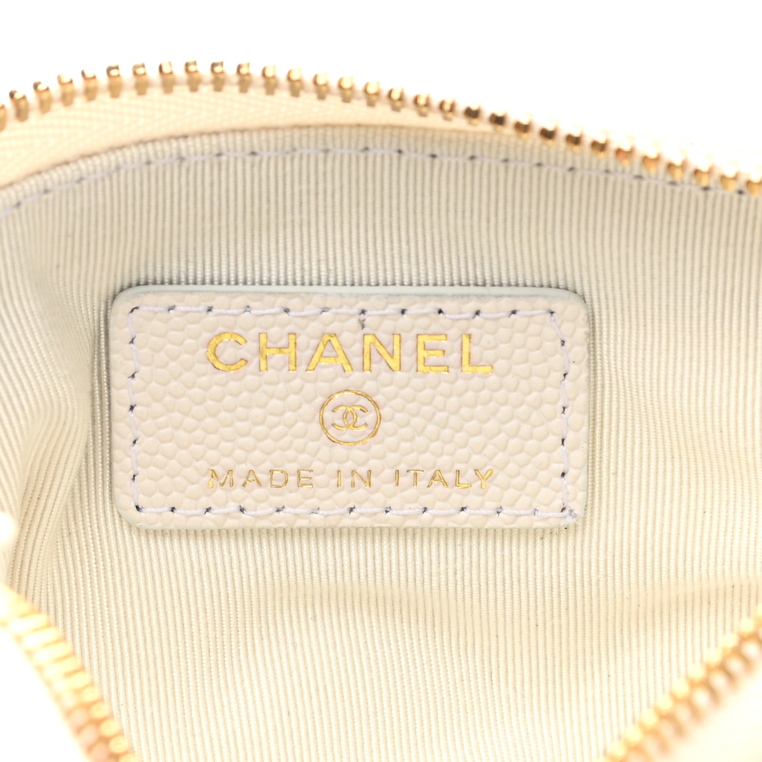 Chanel Caviar Quilted Small Cosmetic Case White 6 of 8