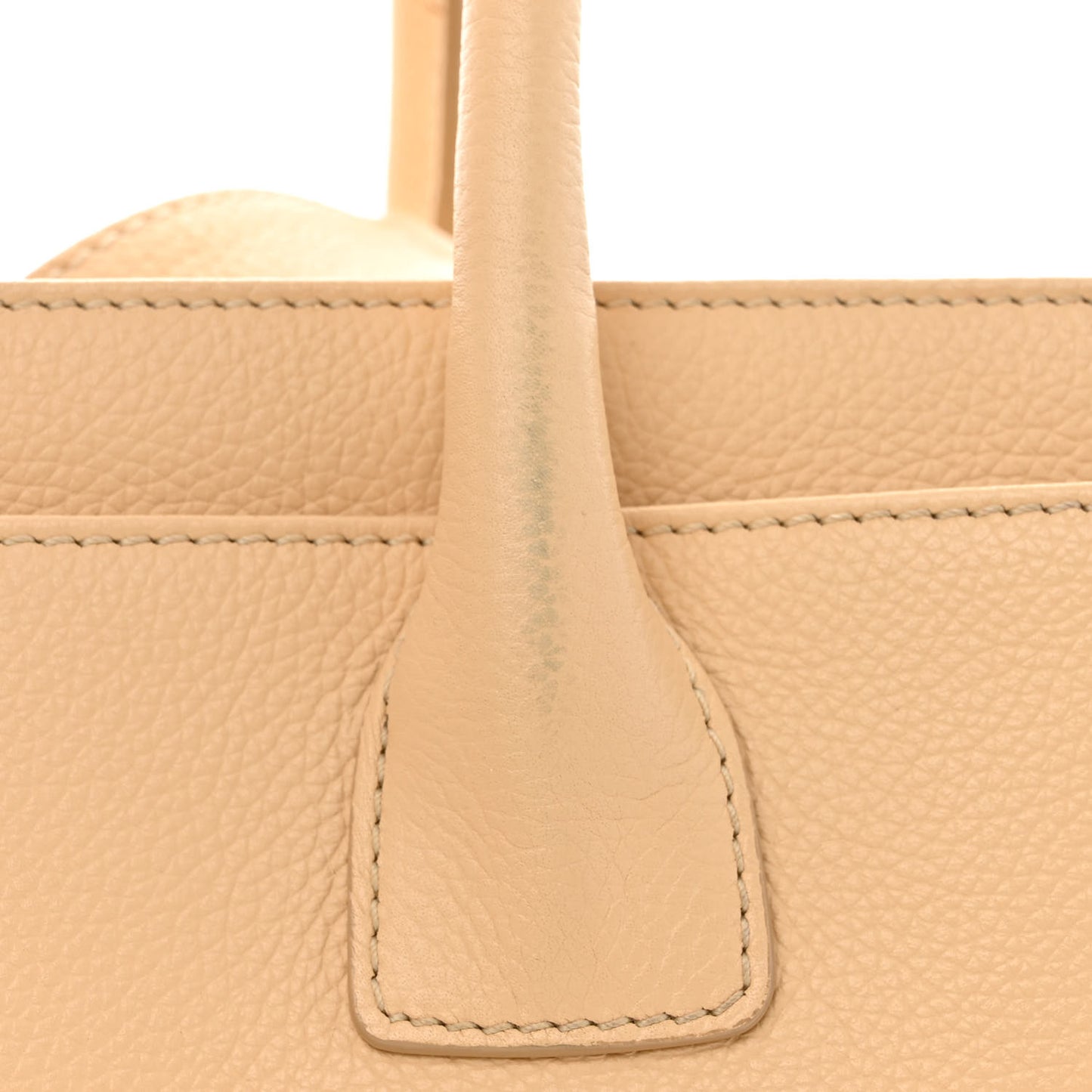 Calfskin Cerf Executive Shopper Tote Light Beige