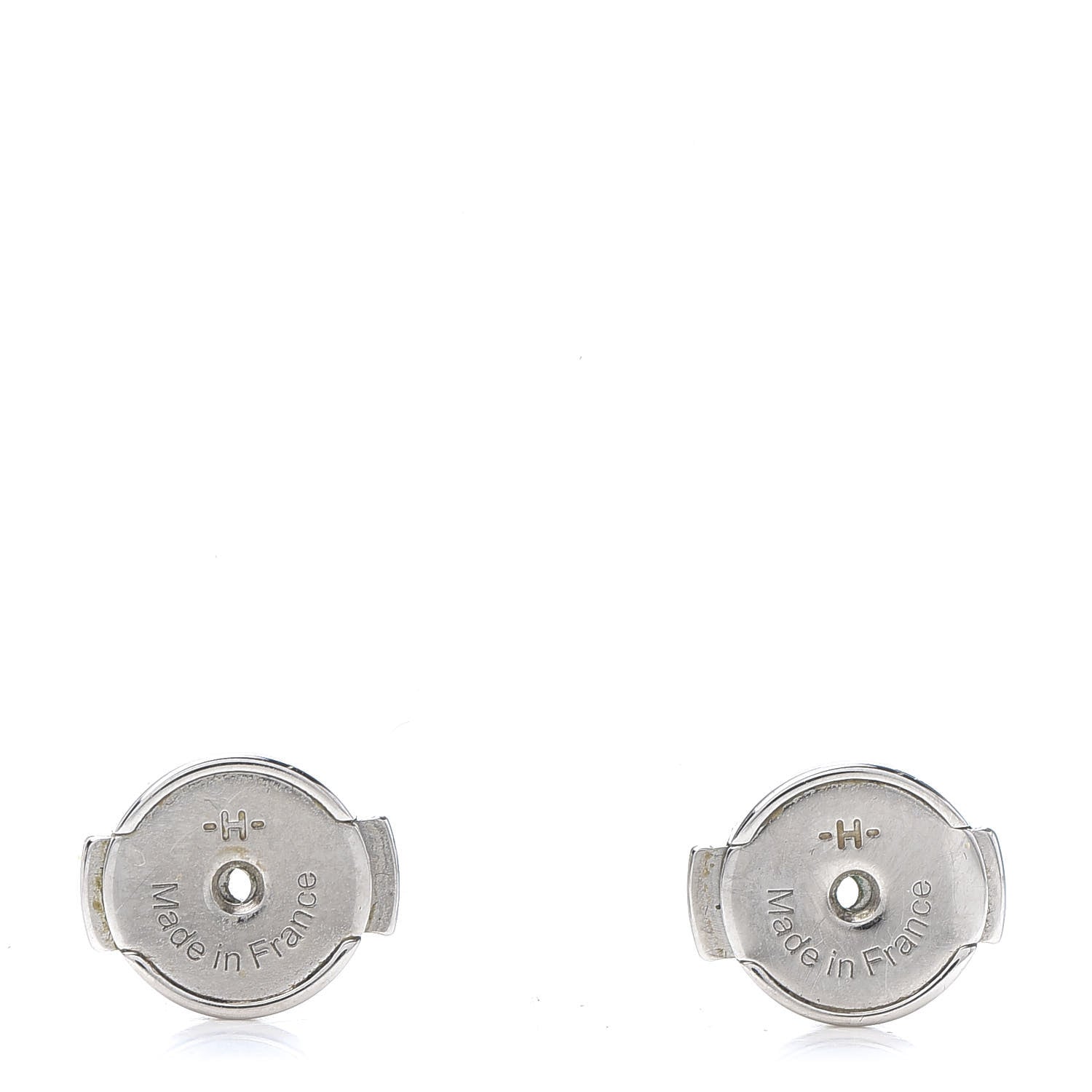 Hermes Palladium Lacquered Pop H Earrings Bleu Paradis 5 of 6