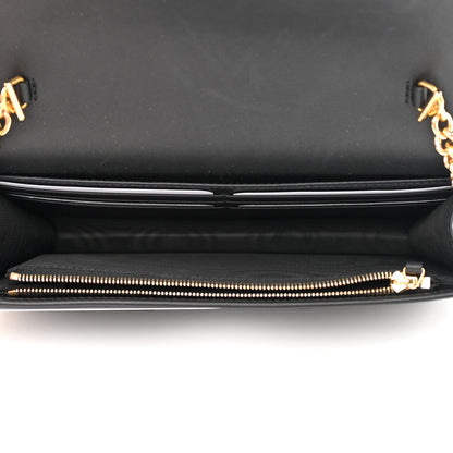 Gucci Calfskin Diagonal GG Mini Chain Wallet Black Gold 5 of 11