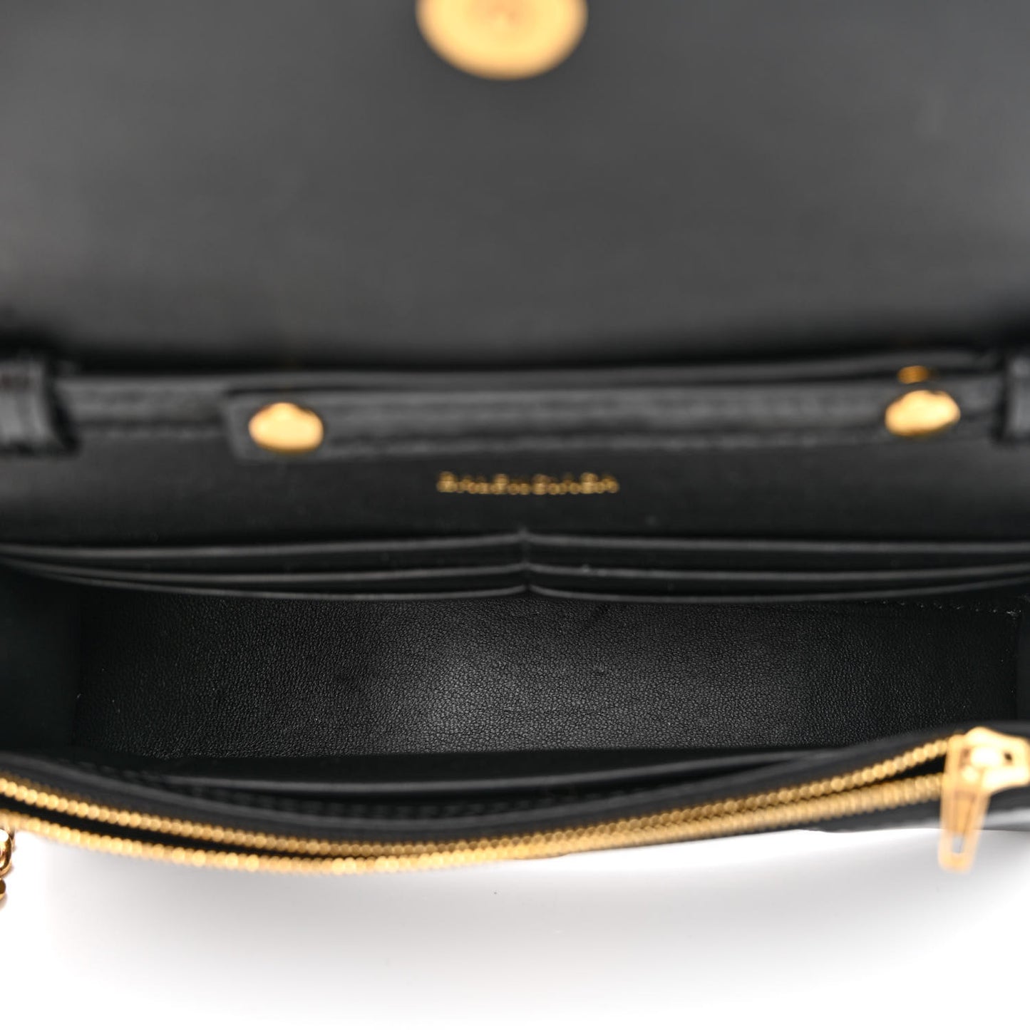 Shiny Box Calfskin Hourglass Chain Bag Black